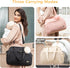LUKJOJO Asha Diaper Bag Tote For Daily Use, Travel Shoulder Diaper Bag With Long Strap (Beige)