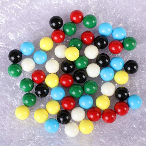 Game Replacement Marbles, 60pcs 9/16 in Solid Color Game Balls for Chinese Checkers and Marble Games