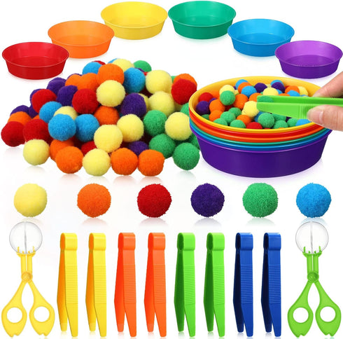 Zhanmai 142 Pcs Fine Motor Skills Toys Handy Scooper Set Sensory Bin