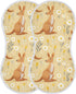 decor gift 4 Pack 22x11in Cotton Burp Cloths Baby Soft Touch Cute Cartoon Zoo Kangaroo Yellow Baby Rags for Unisex