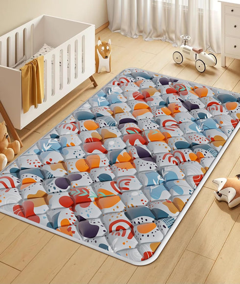 74x50 Jaobeem Baby Play Mats for Floor, Foldable Playpen Mat Grey, Thicken Cushioning Padding Playmate for Baby