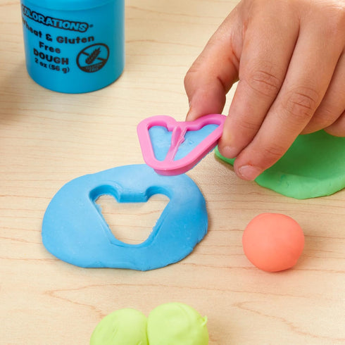 6 (2 oz Set, Pack Colorations Wheat & Gluten Free Neon Dough - Colors Each) | Non-Toxic, Play Dough, Bulk Sensory Kit