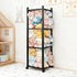 Wooden Stuffed Animal Zoo Storage - Sturdy Solid Wood Toy Organizer with Lockable Wheels, Easy-Assemble/Clean, Large