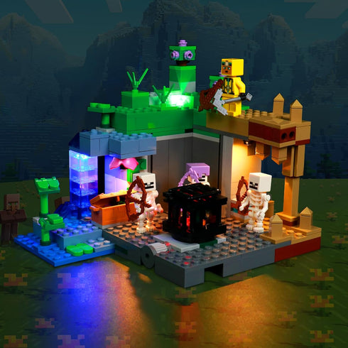 Upgraded Light Kit for LEGO Minecraft The Skeleton Dungeon Set, Compatible with LEGO 21189 (Model Not Included)