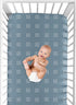 Sweet Jojo Designs Dark Blue Boho Mudcloth Boy or Girl Fitted Crib Sheet Baby Toddler Bed Nursery - Slate Blue