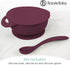 Bazzle Baby 3-Piece Silicone Suction Bowls with Lid and Spoon, BPA Free, for 4-36 Months