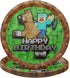 Blue Orchards Pixel Miner Dinner Plates (Pack of 20) - Video Game Party Supplies and Birthday Decorations