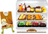 86 Pieces Miniature Bakery Case, Cake Stand Display Cabinet with Food Set, Mini Plastic Counter for Doll House
