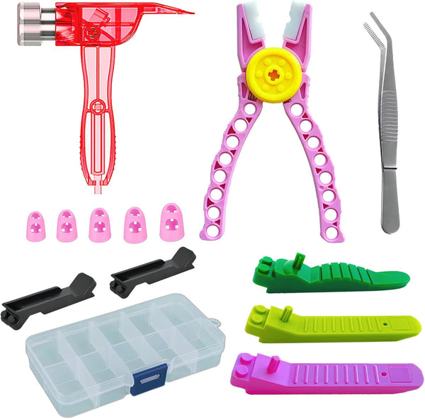 Building Blocks Tool Kit with Brick Separator Tools, Compatible with Lego & Technic, Multi-Functional Set with Tin Box