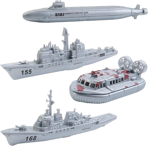 18 Inches deAO Aircraft Carrier Toy with Scale Model Warplanes Warships Military Vehicles Battleship Helicopter Planes