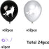 24PCS Wolf Latex Balloons for Wild Wolf Animal Theme Party Supplies, 12inch Balloons for Kids Birthday