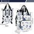 BOESI Backpack, Mommy Backpack Ink-wash Rabbit Diaper Bag Bag, Multifunctional Diaper Bag, Travel