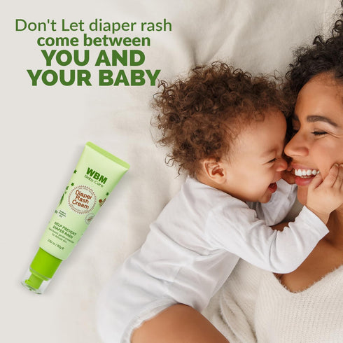 2.82 oz WBM Diaper Rash Cream | Baby Rash Relief Ointments Cream | Cruelty-Free, Hypoallergenic, Soothing, Moisturizing