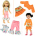 Ecore Fun 10 Sets Doll Clothes Outfits for 15 Inch Girl Dolls, 14.5 Inch Dresses, Pajamas, Hair Clips