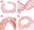 Littleforbig Cotton Waterproof Babydoll Printed Floral Adult Bib 2-Pack - Pink and Blue with Adjustable Velcro Closure