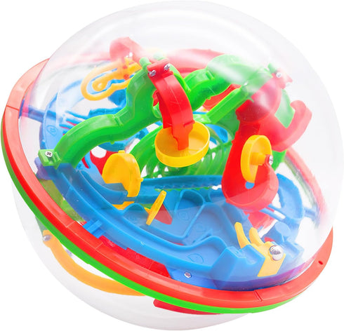 3 Otters 3D Puzzle Ball, Large Interactive Maze Game with 138 Obstacles, Educational Sphere Game Ball for Boys