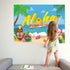 Ticiaga 36pcs Aloha Hawaii Party Stickers, Pin The Hair and Wing On Pineapple and Flamingo Poster Game
