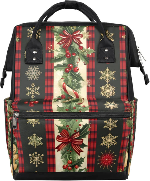 Hsnar Christmas Tree Bell Waterproof Diaper Bag Backpack Large Capacity Baby Bag with
