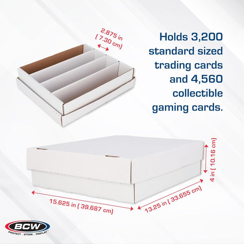 3ct Monster Box Trading Card Storage Box - Holds 3200 Cards - Premium Cardboard for Magic, Sports Cards
