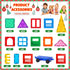 100PCS Magnetic Tiles Blocks for Kids Ages 3-8, STEM Educational Magnet Building Toys for Toddlers, Gifts for 3-8 Year