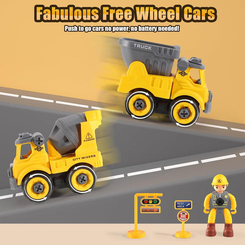 3-5: 2 3 4 5 LUDILO Toddler Kids Toys Boys Mini DIY Assembly Stem Learning Educational Building Toy Cars with Electric