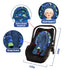 2-in-1 Set Baby Car Seat Head Support with Extra Headrest, Babybody Supports with Shoulder Pads for Newborn, Adjustable