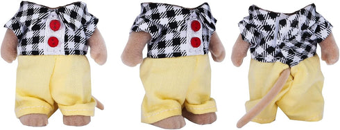 E-TING Family Set, Sweet Mother-Daughter & Father-Son Dress Up Set for 3-Inch and 2.25-inch Figure Town Series