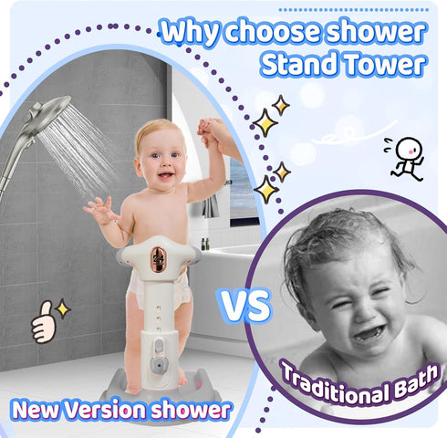 FELITH 8-36 Baby Bath with Shower Stand Support , Non-Slip Adjustable Baby Standing Support,Soporte para Baera de