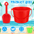 Lenwen 48 Set Beach Sand Buckets and Shovels - Bulk Pails and Shovel Set, Beach Play Tools for Kids Birthday Party