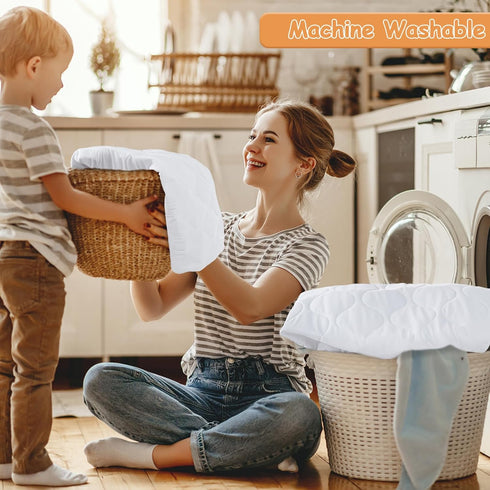 52''x28'' Yoofoss Waterproof Crib Mattress Protector, Quilted Infant Mattress Pad Cover Soft and Breathable, Machine