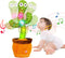 Dancing & Singing Cactus Baby Toy, Repeats What You Say with Adjustable
