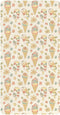 Jynexis Ice Cream Flowers White Pattern Baby Crib Sheets, Cotton Fitted Crib Sheet,