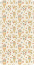 Jynexis Ice Cream Flowers White Pattern Baby Crib Sheets, Cotton Fitted Crib Sheet,