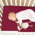 PaChyLuu 27"x39" Crib Sheets for Boys & Girls, Burgundy Solid Color Crib Sheet Ultra Soft Microfiber Fitted Sheets