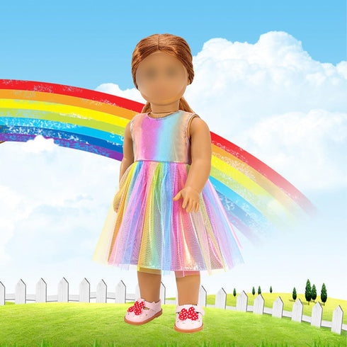 18 inch 5 Sets 2 18 Inch BARWA Doll Clothes and Accessories Clothes Dress Outfits with Pairs Shoes for Dolls