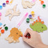 24 Pack 8 Bafeil Dinosaur Party Favors - Wooden Painting Crafts Kits with Bubble Wands, Birthday Goodie Bag Stuffers
