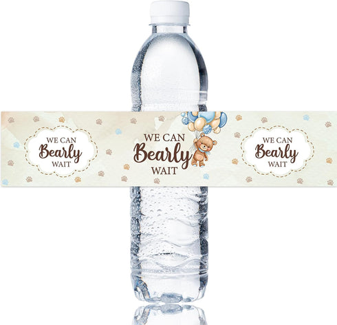 Maicaiffe We Can Bexrly Wait Water Bottle Stickers, Baby Shower Water Bottle Label,