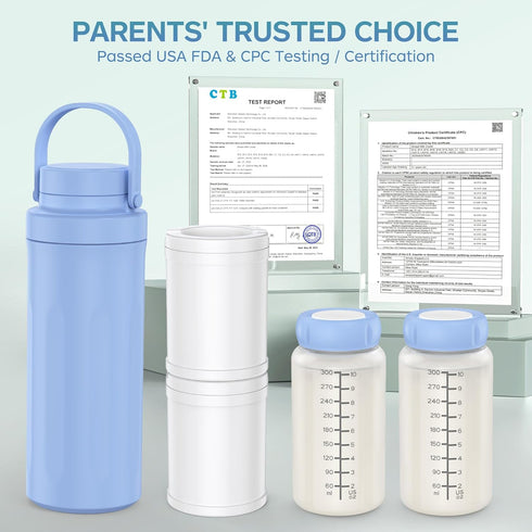 22oz 360 24 Breast Milk Cooler Bottle for Outdoor, Breastmilk Cooler with Total Cooling for Hours & Leak-Proof