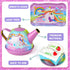 Minnot Set 3 4 5 6 Set, Unicorn Tea Party for Little Girls, Age Year Old, Toddler Kids Kitchen Pretend Play Toys