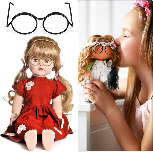jojofuny 20pcs Doll Glasses, Miniature Eyeglasses for Dolls & Pets Costume Accessories