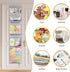 4 Closet Woodoulogy Hanging Toy Storage over Door, Block Stuffed Animal Organizer Idea with Removable Case Bag, Bi-Fold