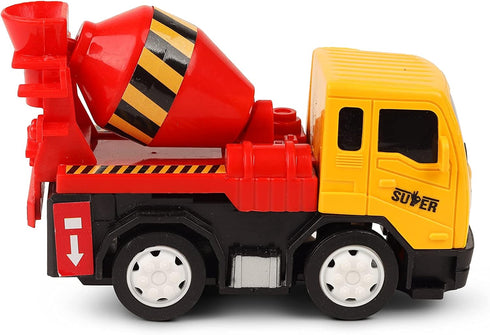 TOYZONE Friction Powered Mini Truck Series - BPA Free Friction Powered Toy, Unbreakable City Service Truck