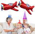 LYST 8PCS Red Airplane Helicopter Plane Foil Balloon Aviator Adventure Themed For Baby Shower Birthday Theme Party