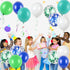 50Pcs Blue Green Balloons 12inch, Light Green and Vintage Klein Blue Confetti Balloons for Party
