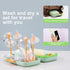 suvast 7in1 Travel Bottle Cleaner kit,Baby Essentials, with Bottle BrushNipple BrushStraw Cleaner BrushSoap