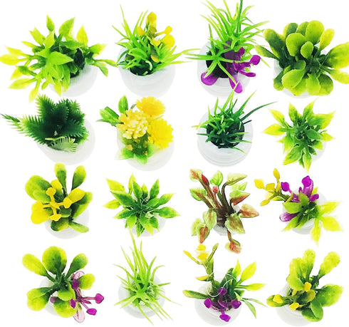 Cayway Dollhouse Plant Miniature - 20 PCS Mini Potted Plants for Dollhouse Garden Decorations