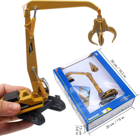Scale1:87 Tipmant Alloy Die-cast Vehicle Model Toy Material Handling Diecast Crane Engineering Truck Metal Durable Kids