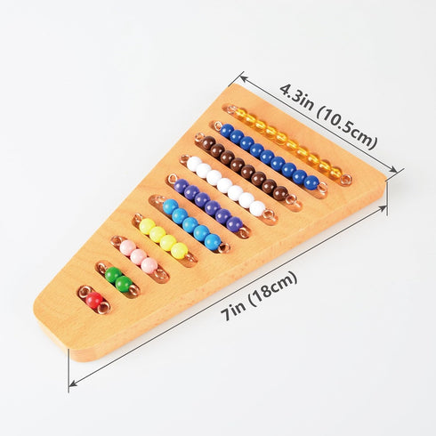 BOHS Montessori Bead Stair Set, 1-10 Counting with Sorting Tray, Compact Educational Toy for Preschool Learning