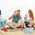 10 Pack Set Beach Toys Adjustable Extra Long Sand Sifter Mesh Shovel Mesh Beach Bag for Kids Foldable Beach Bucket