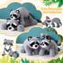 Slojkardon 17in Raccoon Plush, Weighted Raccoon Stuffed Animals, Cute Plush Toys Realistic Raccoons Body Pillow Hug